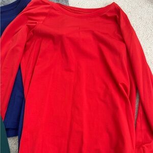 lululemon athletica Kids Red Long Sleeve Tee